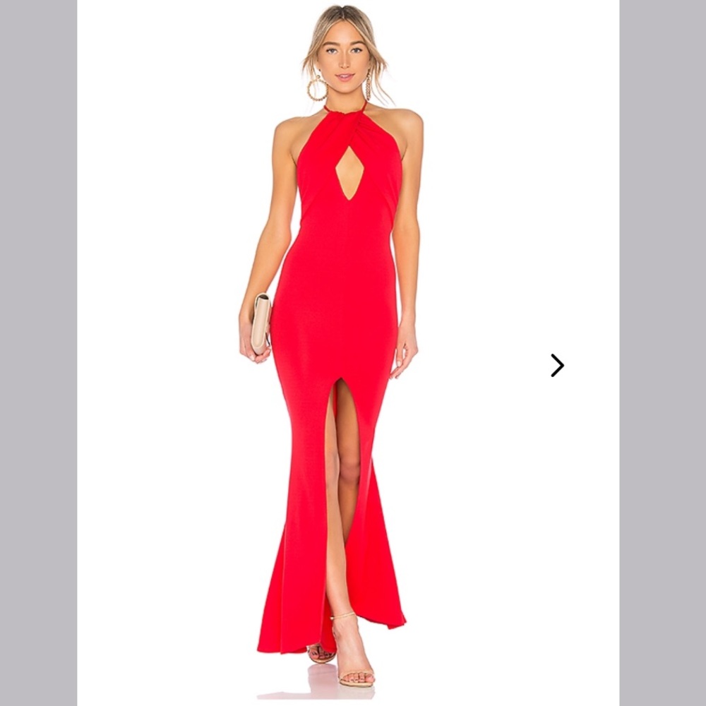 Lovers + Friends Rosa red evening gown